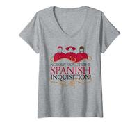 Monty Python Nobody Expects The Spanish Inquisition T-Shirt avec Col en V