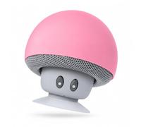 MONTY SOUL - Mini enceinte Bluetooth portable en forme de champignon - Enceinte sans fil compacte pour la maison et les voyages - Bluetooth 5.3 portable avec lumières RVB (champignon 3 W) (rose)