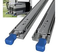 Monucep 1 paire d'extensions pour charges lourdes - 1000 mm - Extension | Glissières de tiroir à montage latéral de 53 mm de large avec vis pour établi, armoire, camping-car, tiroir arrière