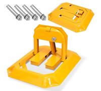 Monucep Borne de stationnement pliable, Bloc-parking verrouillable avec 3 clés, charge maximale environ 5000 kg, pour parking d’entreprise et emplacement, protection contre les intrus, Jaune, 1 pièce