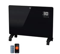Monucep Chauffage électrique convecteur 2500 W, mural et sur pied, Wi-Fi | Flexible au mur ou sur roulettes - Pour salon, chambre et bureau, avec contrôle par application, thermostat et minuterie