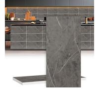 Monucep Lot de 10 panneaux muraux aspect marbre 60 x 30 cm, revêtement mural en PVC, mur arrière de cuisine, panneau arrière de cuisine, revêtement mural aspect marbre, pour cuisine et salle de bain