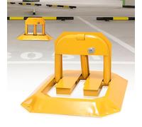 Monucep Lot de 4 barrières de parking pliables verrouillables avec 3 clés, charge jusqu'à environ 5 000 kg, pour parking d'entreprise et place de stationnement, pour protéger contre le stationnement