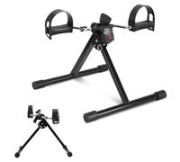 Monucep Mini vélo d'appartement, entraîneur des bras et des jambes pour un | Cadre en acier pliable avec quatre hauteurs de montage et écran LCD pour Time, CAL, CNT, RPM et SCAN