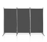 Monucep Paravent, séparateur de pièce 3 parties pliable, cloison paravent, protection des regards pour vestiaire, mur séparateur, mur pliant pour intérieur extérieur jardin bureaux terrasse, 260 x 180