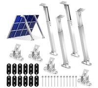 Monucep Support de panneau solaire réglable de 0 à 60 °, support de panneau solaire pour centrale de balcon, support de module PV en aluminium, support solaire pour toit plat, camping-car et bateau (5