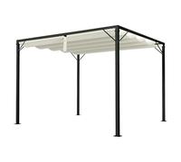 Monucep Toit de rechange pour pergola de 3,65 x 4,85 m, imperméable et rétractable, protection UV 50+, couverture d'ombrage uniquement 350 x 423 cm, résistant aux intempéries, protection solaire pour