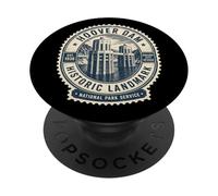 Monument Historique du Barrage Hoover, Style de Timbre Vintage PopSockets PopGrip Adhésif