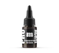 Monument Hobbies 052-Pro Peinture acrylique marron transparent pour modèles en plastique - Peinture miniature, capuchon anti-obstruction, livré avec agitateur en verre