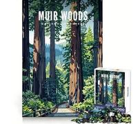 Monument National de Muir Woods Puzzle de 1000 pièces pour Adultes Exercice Mental,soulagement du Stress,Amusant,loquet Confortable,Cadeau mémorable (38x26cm)