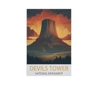 Monument National Devils Tower，Adultes Puzzle 1000 Pièces pour Adolescents Adultes Jeux De Casse-tête Amusants Puzzle en Papier（38x26cm）-FU9