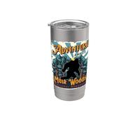 Monument national du Sasquatch Big Foot de Californie à Muir Woods Gobelet isotherme en acier inoxydable double paroi
