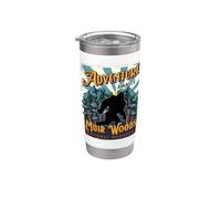 Monument national du Sasquatch Big Foot de Californie à Muir Woods Gobelet isotherme en acier inoxydable double paroi