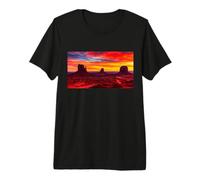 Monument Valley Arizona - Parc Tribal Navajo T-Shirt Haut de Gamme