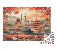 Monuments Chinois Cadeau Unique Décoration Intérieure Nouvel an Jeu ÉduChatif Challenge Toy Adultes & Enfants des 14 Ans 1000pcs (75x50cm)
