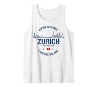 Monuments de la Ville de Zurich Suisse Voyage Vintage Débardeur