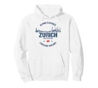 Monuments de la Ville de Zurich Suisse Voyage Vintage Sweat à Capuche