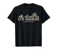 Monuments de Los Angeles Vintage USA Travel T-Shirt