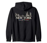 Monuments de New York Vintage USA Travel Sweat à Capuche