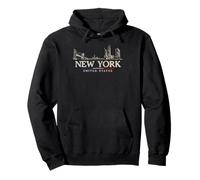 Monuments de New York Vintage USA Travel Sweat à Capuche