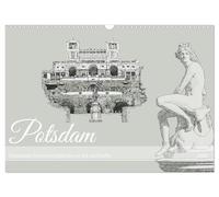 Monuments de Potsdamer en encre et en couleur (calendrier mural 2026 au format A3), calendrier mensuel CALVENDO