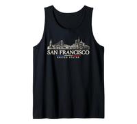 Monuments de San Francisco Vintage USA Voyage Débardeur