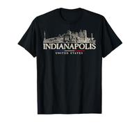 Monuments d'Indianapolis Vintage USA Travel T-Shirt