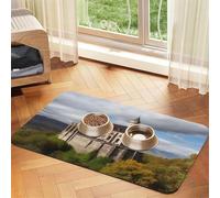 Monuments historiques d'Arménie - Tapis d'alimentation pour animal domestique - 30 x 45 cm - Absorbant - Pour gamelle d'eau et nourriture - En cuir synthétique - Imperméable - Séchage rapide - Sans