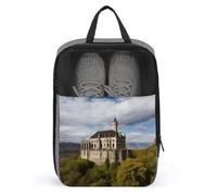 Monuments historiques de l'Arménie Sac à chaussures de voyage Organiseur de chaussures résistant à l'eau avec fermeture éclair Sac à poussière pour baskets Gris Taille unique moderne, gris, Taille