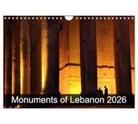 Monuments of Liban 2026 Calendrier mural 2026 format A4 paysage CALVENDO 12 mois
