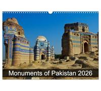 Monuments of Pakistan Calendrier mural 2026 format A3 paysage 2026 CALVENDO 12 mois