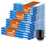 MONVANE Pompe Électrique et Sac de Rangement Sous Vide 15PCS - 3XL 4L 4M 4S, Housse Vêtement Aspirateur pour Literie, Vêtements, Couettes, Matelas et Voyages