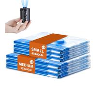 MONVANE Sac de Rangement Sous Vide Aspirateur Lot de 6-3M 3S et Pompe Électrique Sans Fil, Housse sous Vide pour Vêtements, Voyages