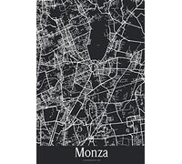Monza: Journal de Voyage | 120 pages lignées | Cadeau parfait pour les amoureux de voyages | Format 15,2 x 22,9 cm | Carte Noir et Blanc | Monza Italie