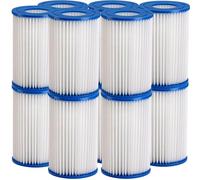 Monzana 10x Cartouche filtrante Taille II 138x105mm Type H Lavable Filtre de Piscine Pompe Bain à remous Spa Nettoyage Entretien saleté