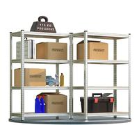 Monzana® 2X Étagères Charge Lourde 4 Niveaux 160x90x40cm Étagère métallique modulable Max 700kg Rangement Garage Atelier