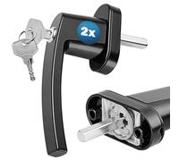 MONZANA® 2X Poignée de fenêtre Noire verrouillable à clés sécurité Enfants poignée de sécurité pour fenêtre Acier