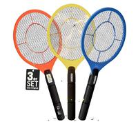 MONZANA® 3X Tapettes à Mouches électriques Tue-Mouche Raquette électrique Moustique Insectes Volants Protection