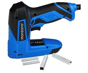 Monzana Agrafeuse cloueuse électrique 400 agrafes et 100 clous compris pour DIY bricolage 30 coups/min