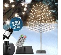 Monzana® Arbre Lumineux 220 LED 220 cm minuterie 8 Modes de lumière résistant aux intempéries décoration Noël Cerisier