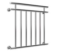 MONZANA® Balustrade de balcon français 100 cm acier inoxydable main courante garde-corps sécurité fenêtre barreaux
