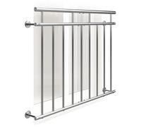 MONZANA® Balustrade de balcon français 128 cm acier inoxydable main courante garde-corps sécurité fenêtre barreaux