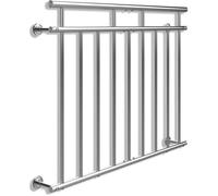 MONZANA® Balustrade de balcon français 128 cm acier inoxydable main courante garde-corps sécurité fenêtre barreaux
