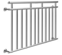 MONZANA® Balustrade de balcon français 156 cm acier inoxydable main courante garde-corps sécurité fenêtre barreaux