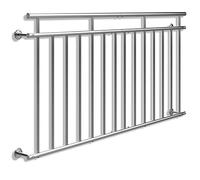 MONZANA® Balustrade de balcon français 184 cm acier inoxydable main courante garde-corps sécurité fenêtre barreaux