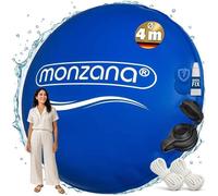 Monzana® Coussin de Piscine hivernage 4m XXL Rond résistant Chlore Cordes PVC -20°C Double Couture Valve 6 Oeillets Coussin Gonflable Flottant air