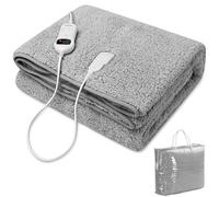 Monzana® Couverture chauffante 180x130cm 2 Places 120W 10 Niveaux de Chauffage minuteur Protection Anti-surchauffe surmatelas Chauffant électrique