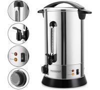 MONZANA® Distributeur de boissons chaudes 20L en acier inoxydable Marmite à vin chaud 1650W avec température réglable 90 tasses