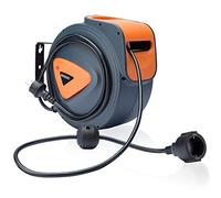 MONZANA® Enrouleur Electrique Mural 15 m Avec Support Pivotant 180°, Enrouleur Electrique Automatique Compact Pour Atelier Et Jardin, Enrouleur Automatique Electrique Avec Protection Surchauffe