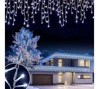 Monzana Guirlande lumineuse 10m - 400 LED - Blanc Froid | Avec Télécommande 8 Modes d'illumination, Décoration Noel, Eclairage en Cascade, Intérieur ou Extérieur, 24V, 6W